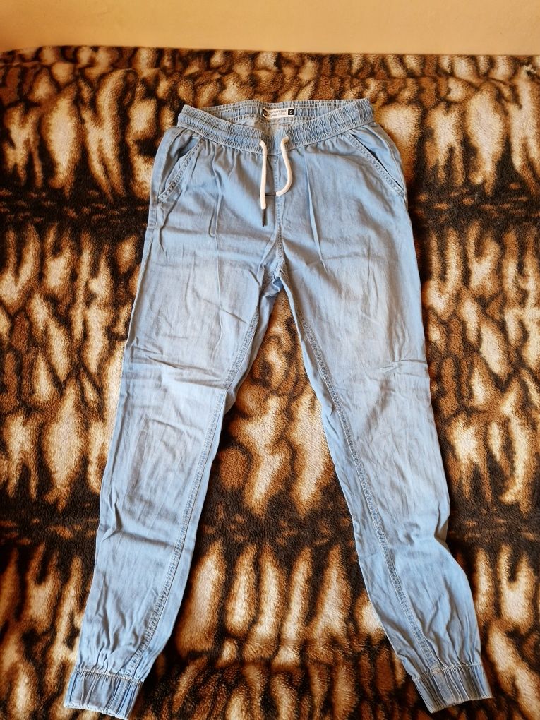 Spodnie jeansowe damskie Terranova ze ściągaczami rozm. 36