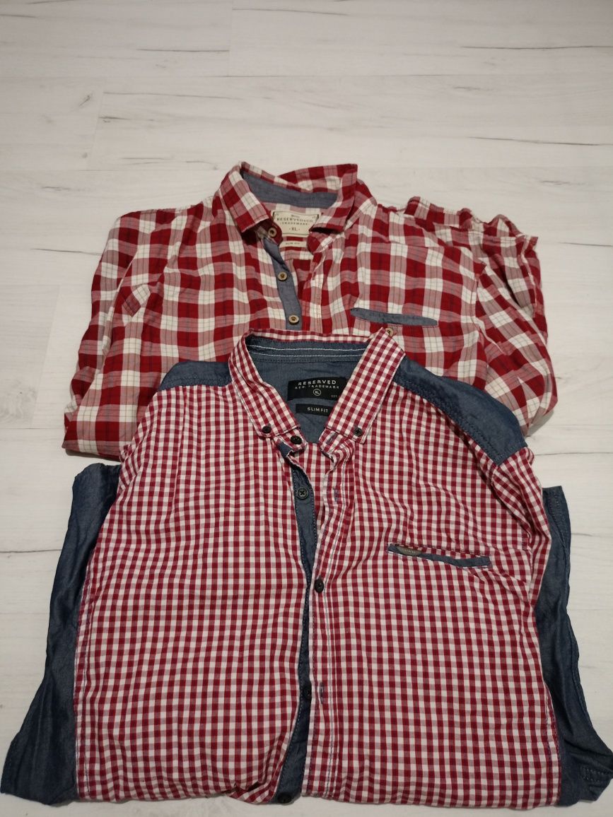 Dwupak męskich koszul Reserved r. XL slim fit