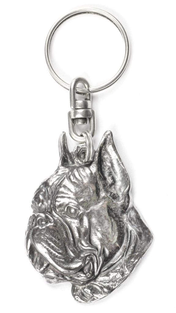 Bokser brelok do kluczy posrebrzany Art-Dog