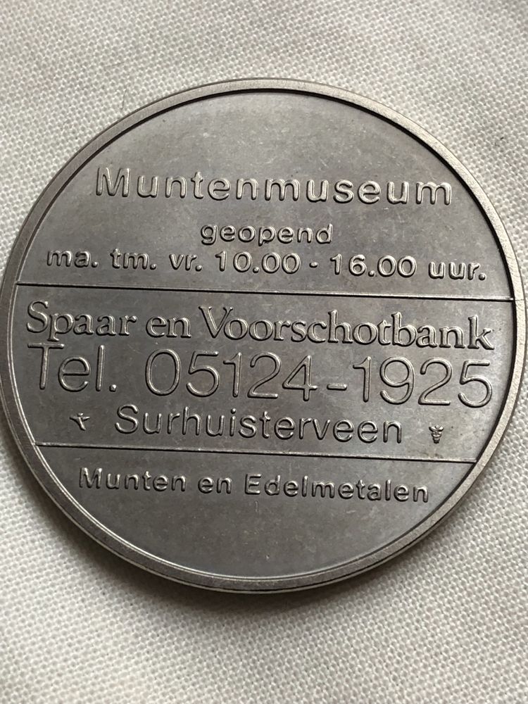 Medal Holandia Spaar en Voorschotbank, Muntenmuseum UNC