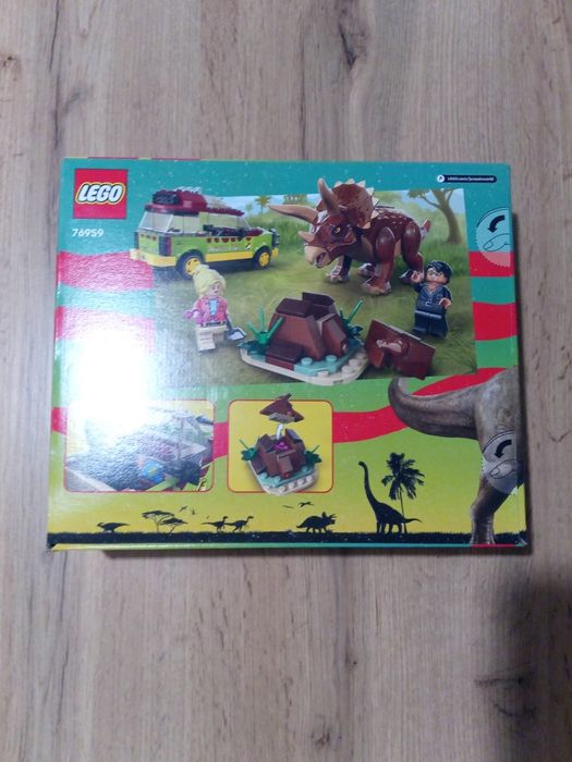 LEGO 76959 LEGO jurrasic world badanie triceratopsa