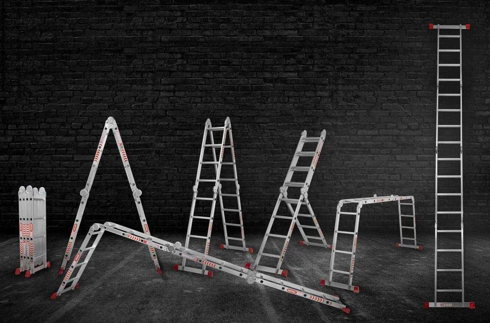 4,7м Лестница Трансформер Драбина 4х4 Как новая Алюминиевая