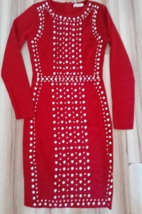 Sukienka Sweter czerwona