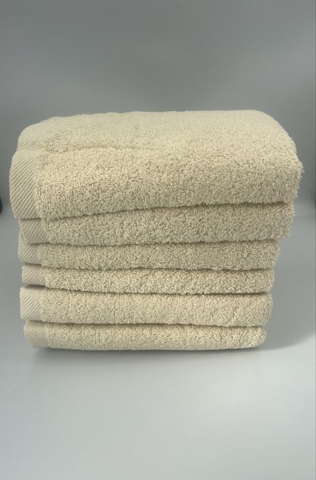 Komplet 6 recznikow hotelowych do rąk 50x100 cm 100% bawełna ecru