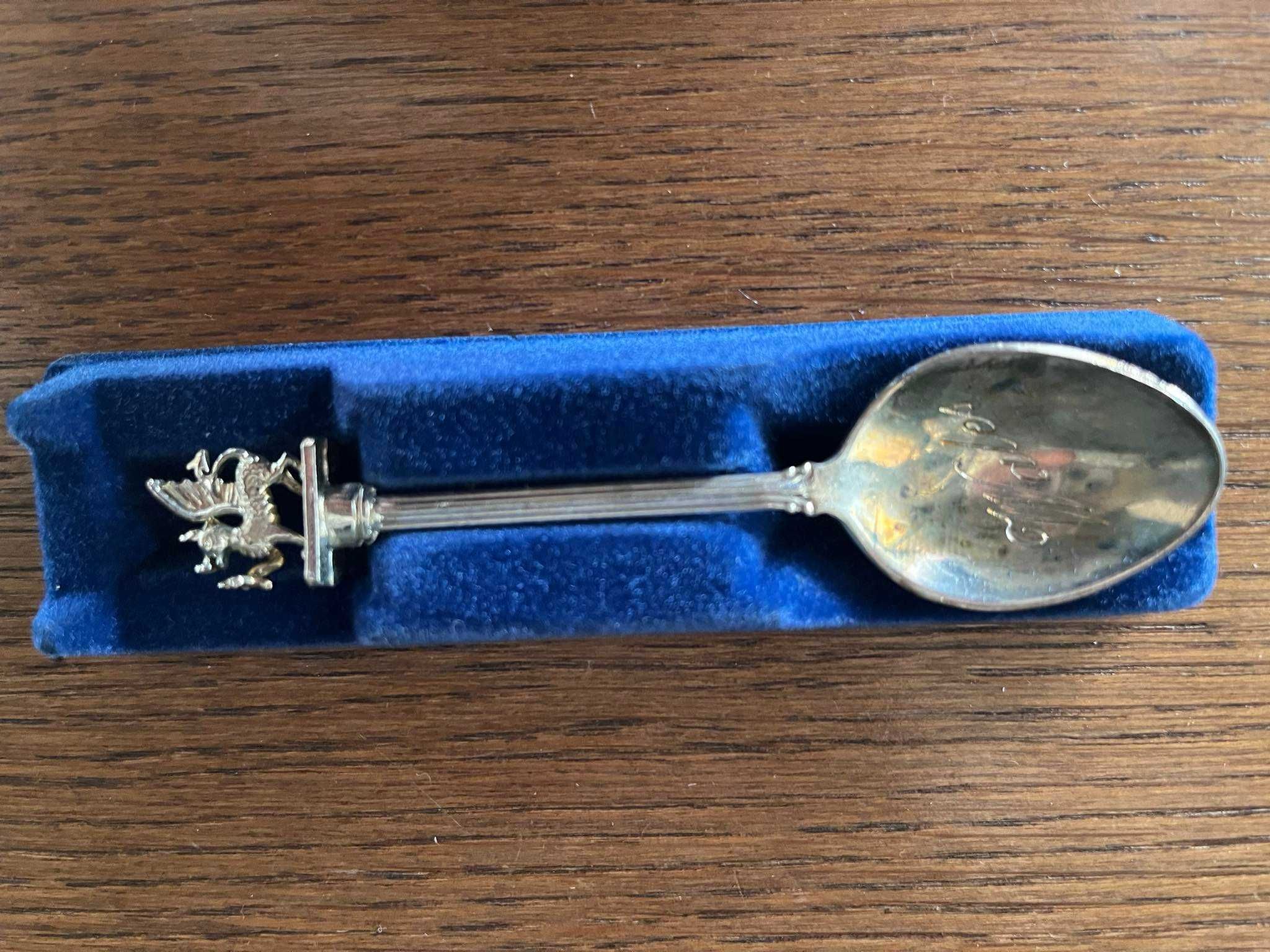 Łyżeczka kolekcjonerska silver plated Wales Walia