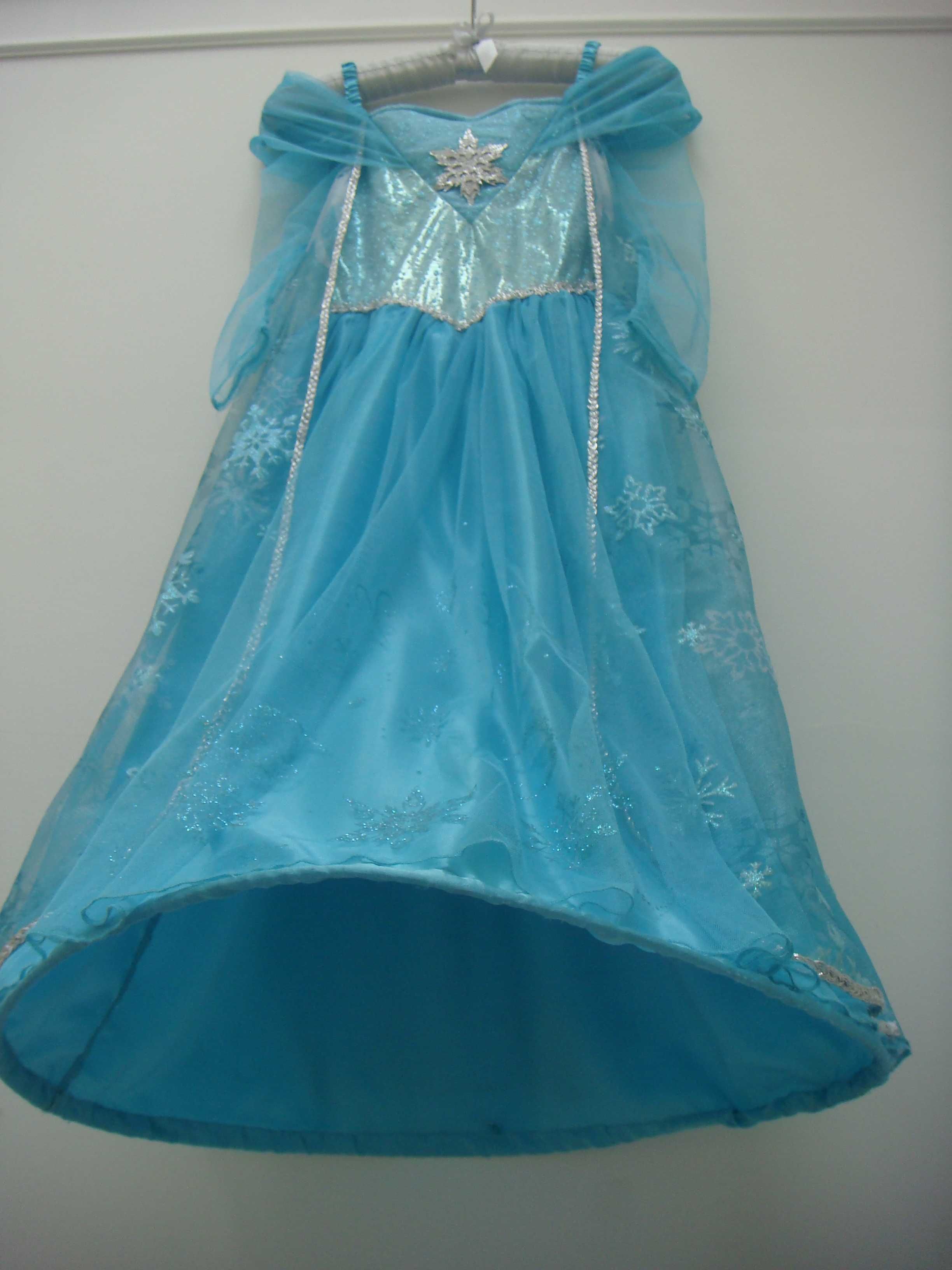 PIĘKNY strój KSIĘŻNICZA ELZA Kraina Lodu Frozen Disney roz. 122/128