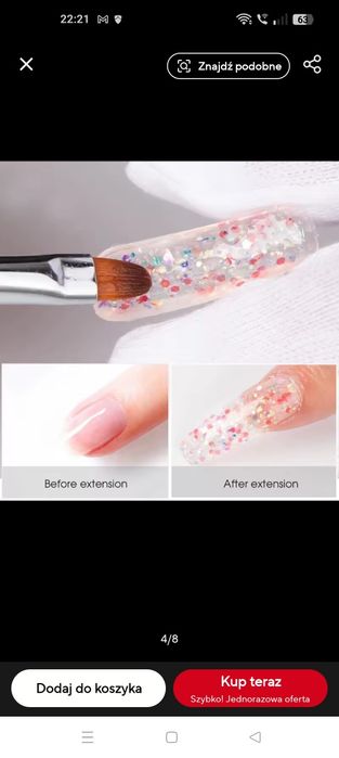 Żele do przedłużania paznokci budujący 12 szt 15 ml  Moskany O333