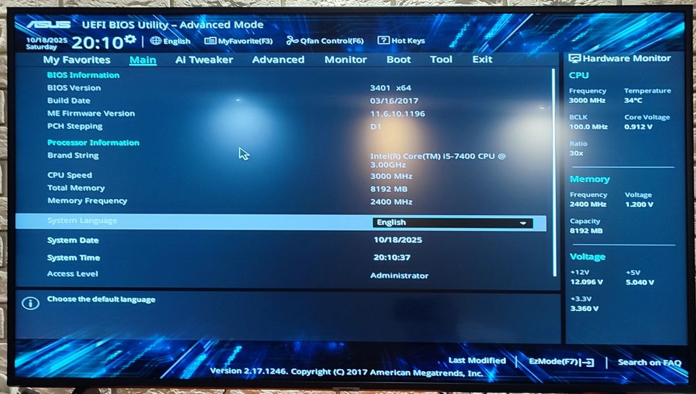 Komputer stacjonarny i5 7400 3Ghz 8Gb Ram GTX 1050TI 4Gb