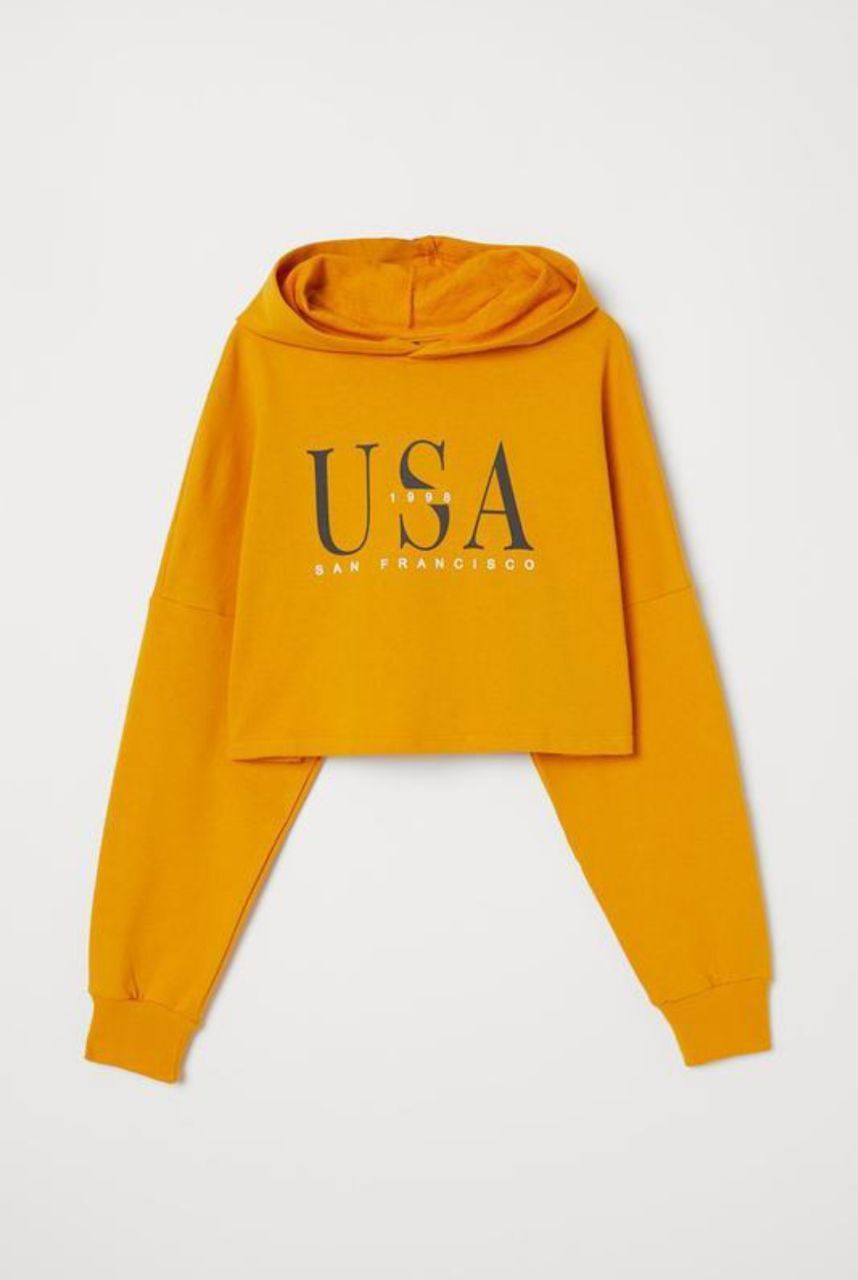 Помаранчеве худі з капюшоном H&M, S
