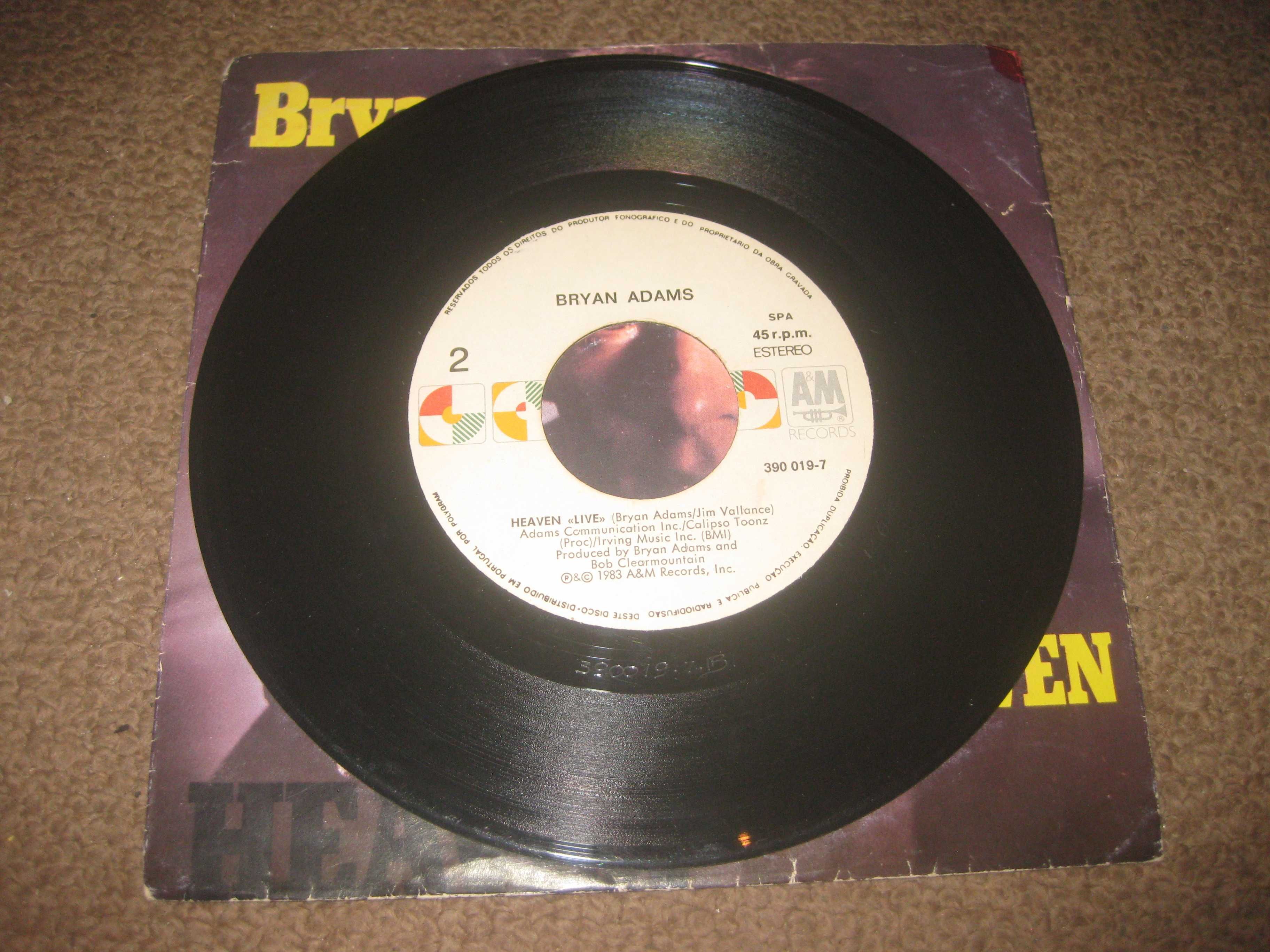 Vinil Single 45 rpm do Bryan Adams "Heaven"