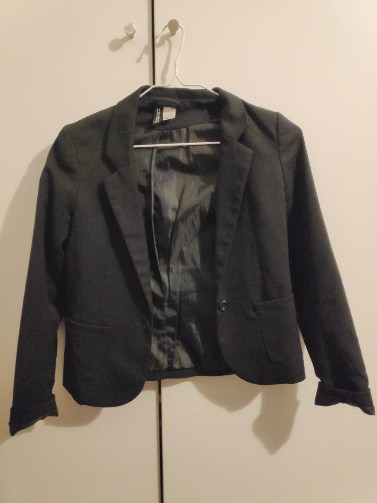Czarny żakiet marynarka z H&M
