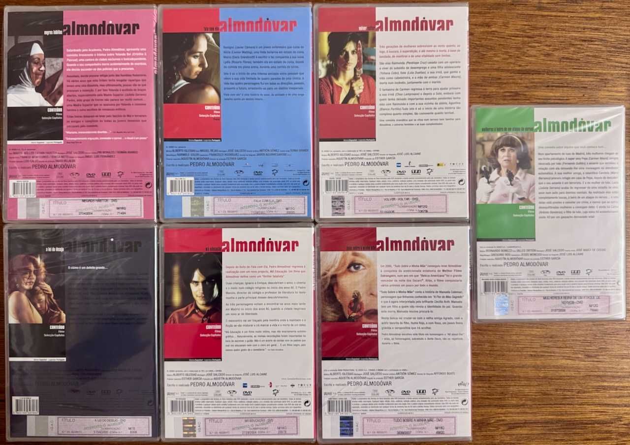 Colecção de 7 DVDs - Filmes de Almodovar