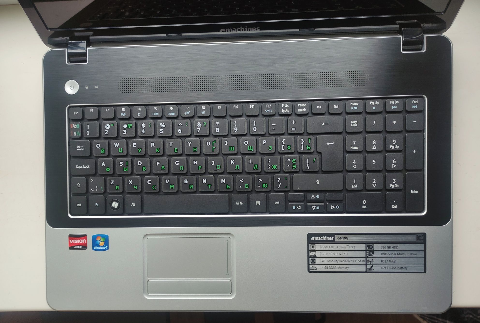 Ноутбук Acer emachines G640G