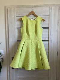 Limonkowa sukienka rozmiar 38