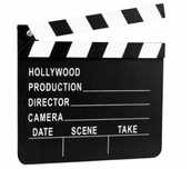 Klaps Filmowy Gadżet Hollywood Czarny 18 x 20 cm do fotobudki itp