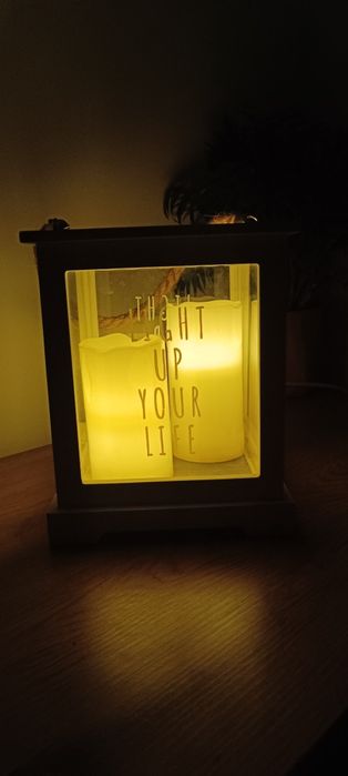 Білий дерев'яний декоративний ліхтар підсвічник фонарь jusk юск