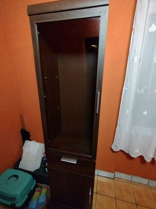 Witryna szklana  orzech Abra