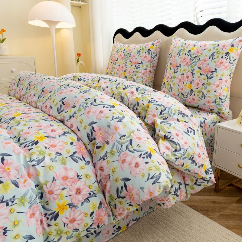 Pościel 220x200/3cz bawełna Satynowa poszewki 70x80 Maria Home kwiaty