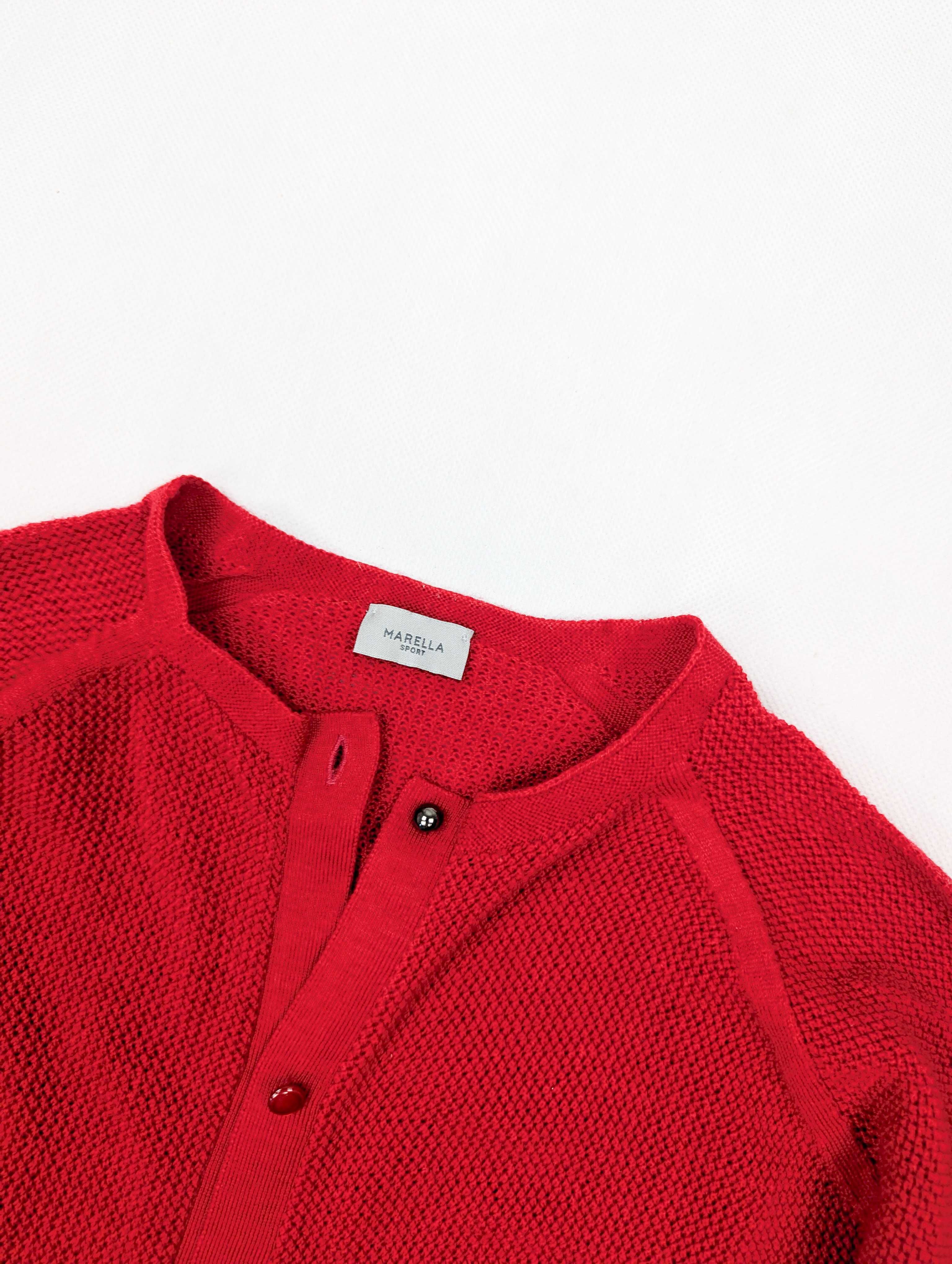 Marella czerwony sweter 100% wełna M