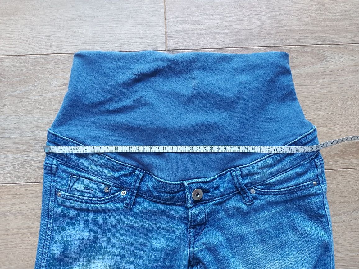 Spodnie ciążowe skinny / jeansy z przetarciami - H&M rozm. 34 / XS