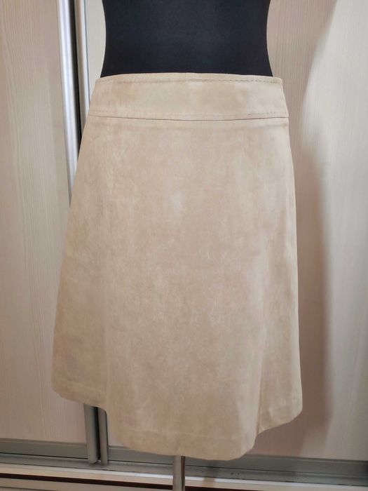 Замшева спідниця-трапеція H&M