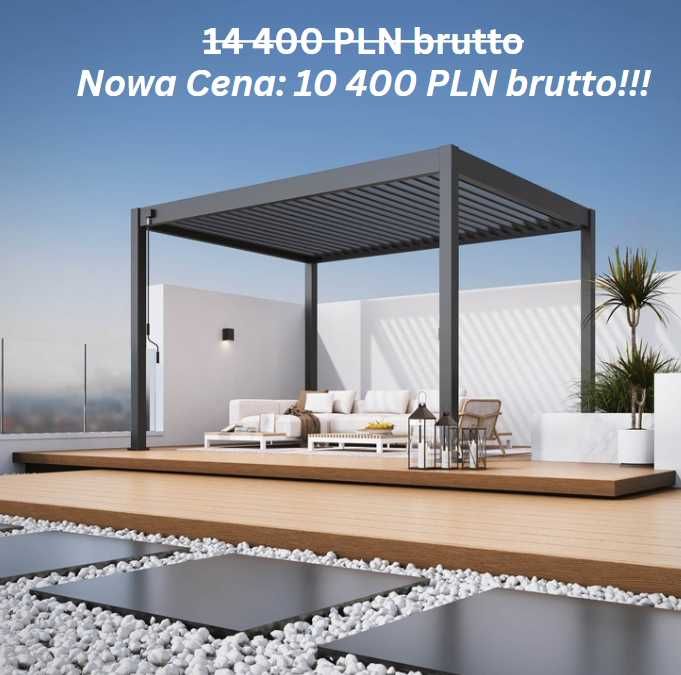 Pergola tarasowa antracytowa wolnostojąca - różne rozmiary