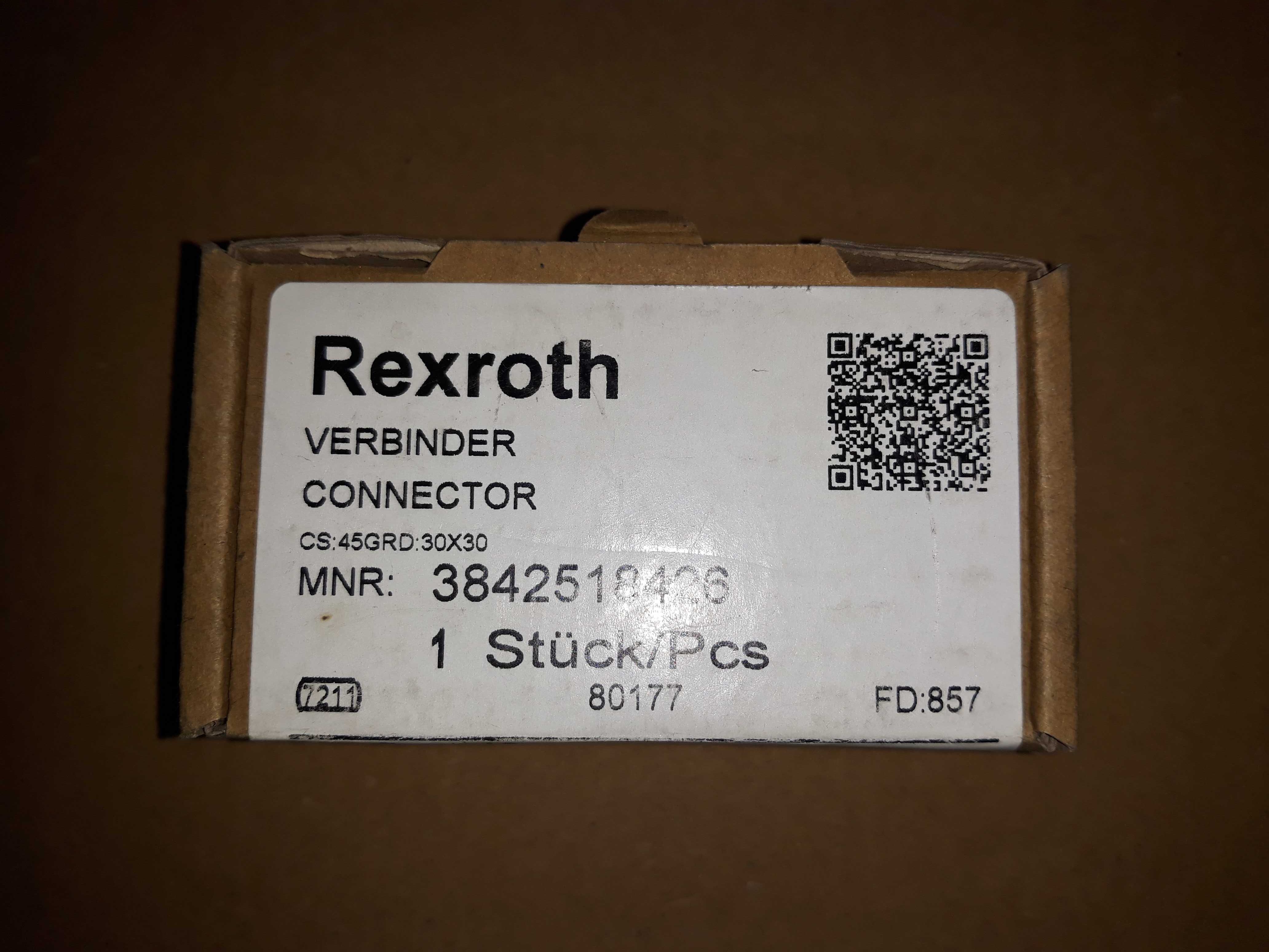 Łącznik 45 stopni Rexroth-3.842.518.426, do profili 30x30, rowek 8 mm