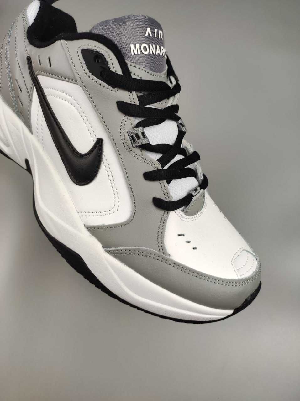 Чоловічі кросівки Nike Air Monarch IV білий з сірим чорним  6210 ТОП