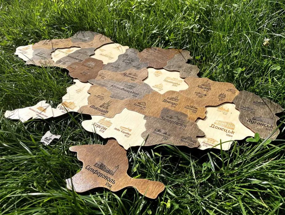 дерев'яна карта, мапа україни