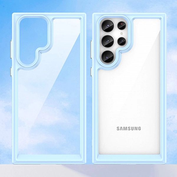 Etui Outer Braders z elastyczną ramką do Samsung Galaxy S23 Ultra nieb