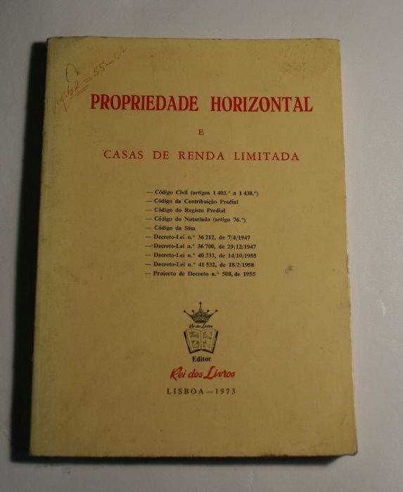 Livro: Propriedade Horizontal e Casas de Renda Limitada