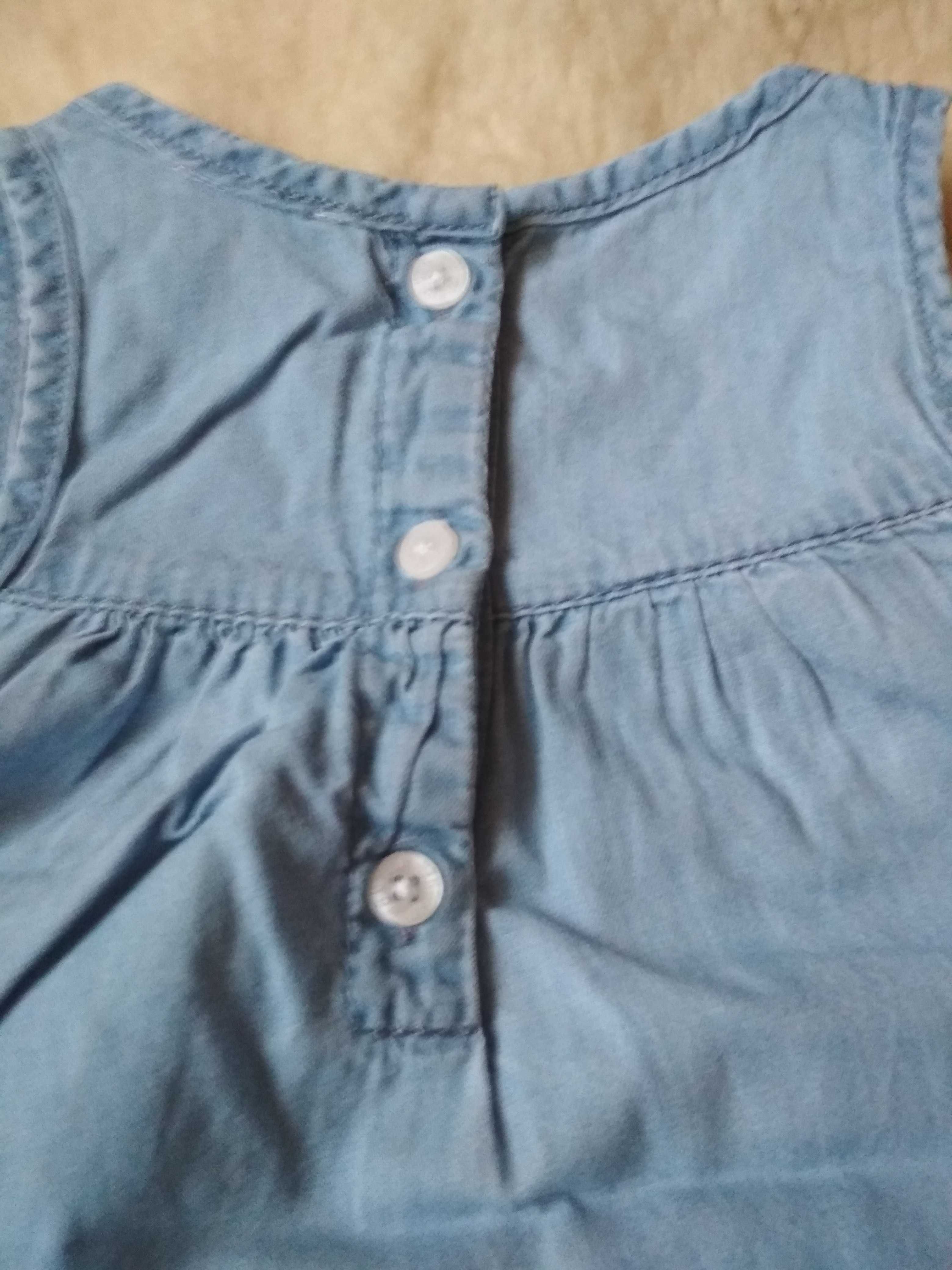 Sukienka jeansowa dla dziewczynki r. 80