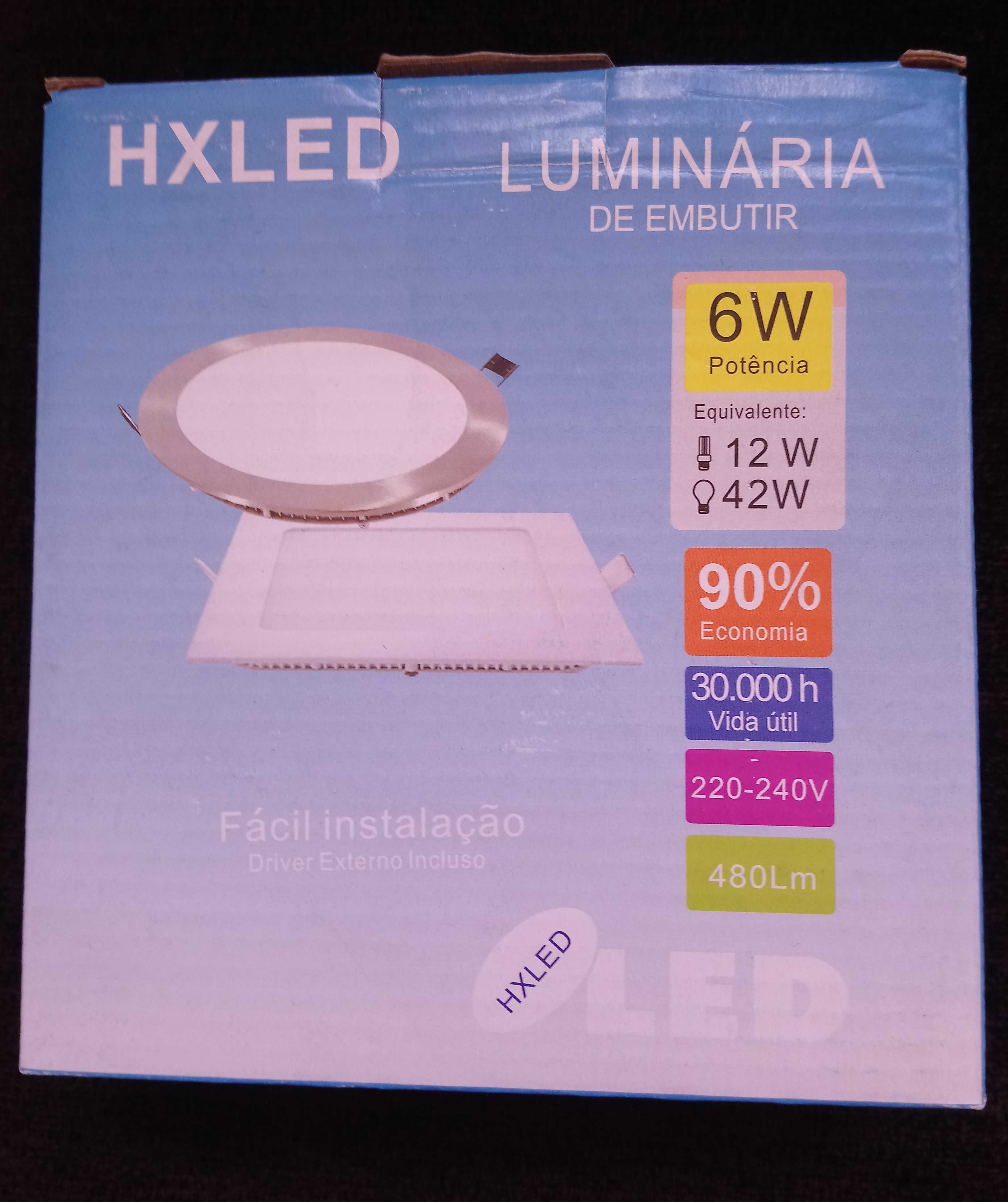 Luminária de Embutir - HXLED (7 Unidades) - Novas