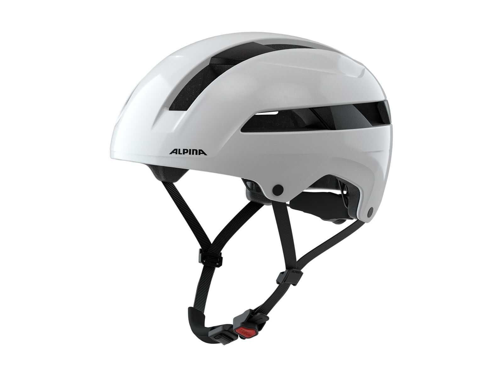 Alpina SOHO M 55 59 white gloss kask rowerowy miejski hulajnoga E-bike