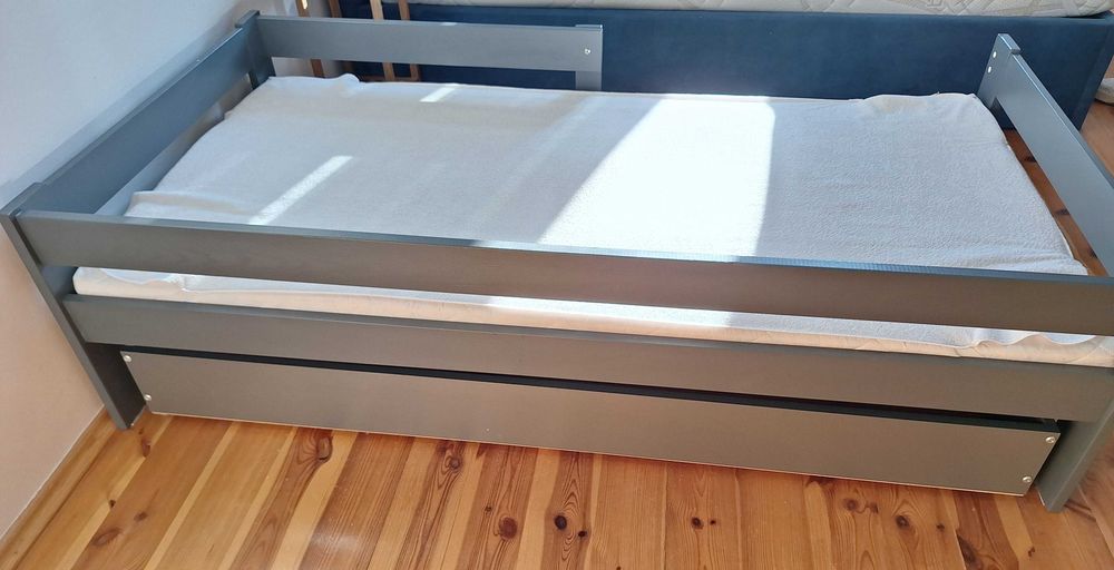Łóżko dziecięce 160x80 szare Interbeds