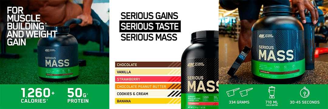 Гейнер / Optimum Nutrition Serious Mass / 5.45 kg