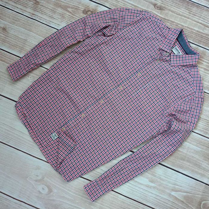 Dobber Modna Koszula Męska w Kratkę Bawełna Rozmiar M Dobber