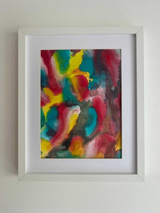 Pintura abstrata em acrílico