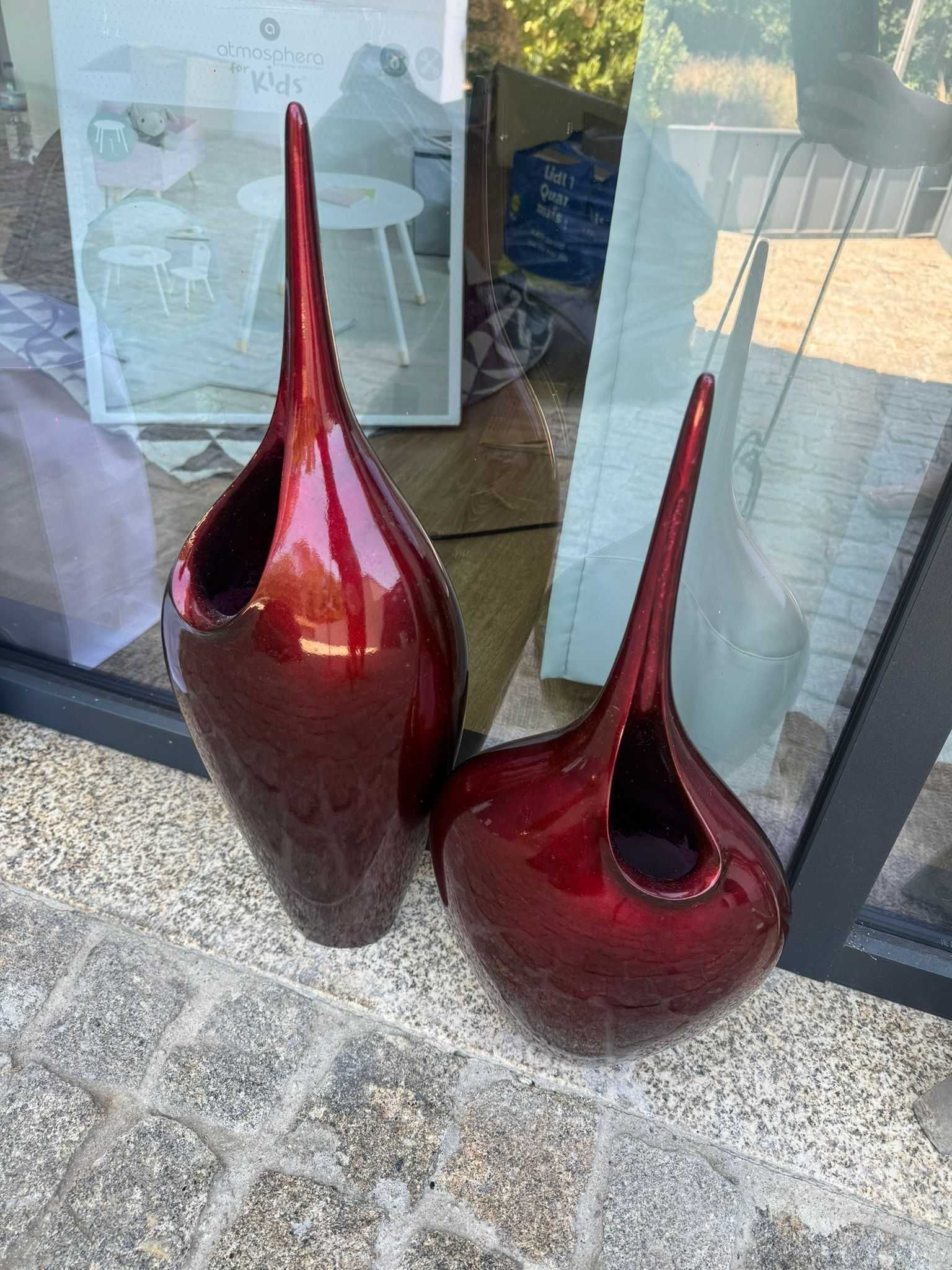 Conjunto decorativo bordô