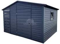 DOMEK OGRODOWY 2,5X2,5M Wiata 0,9X2,5M Antracyt Dach Dwuspadowy Gb470