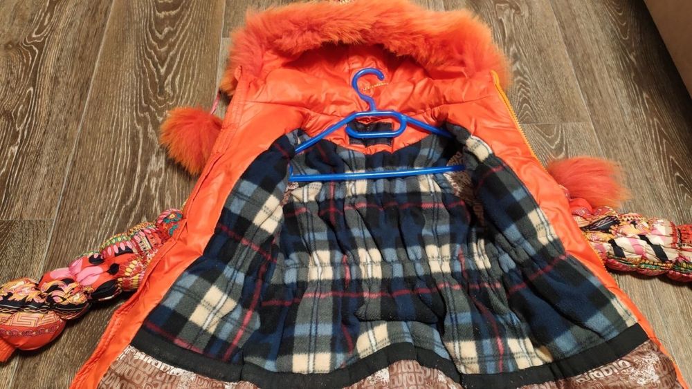 Зимнее пальто р.116 (5 лет) Зимняя куртка на девочку р.116