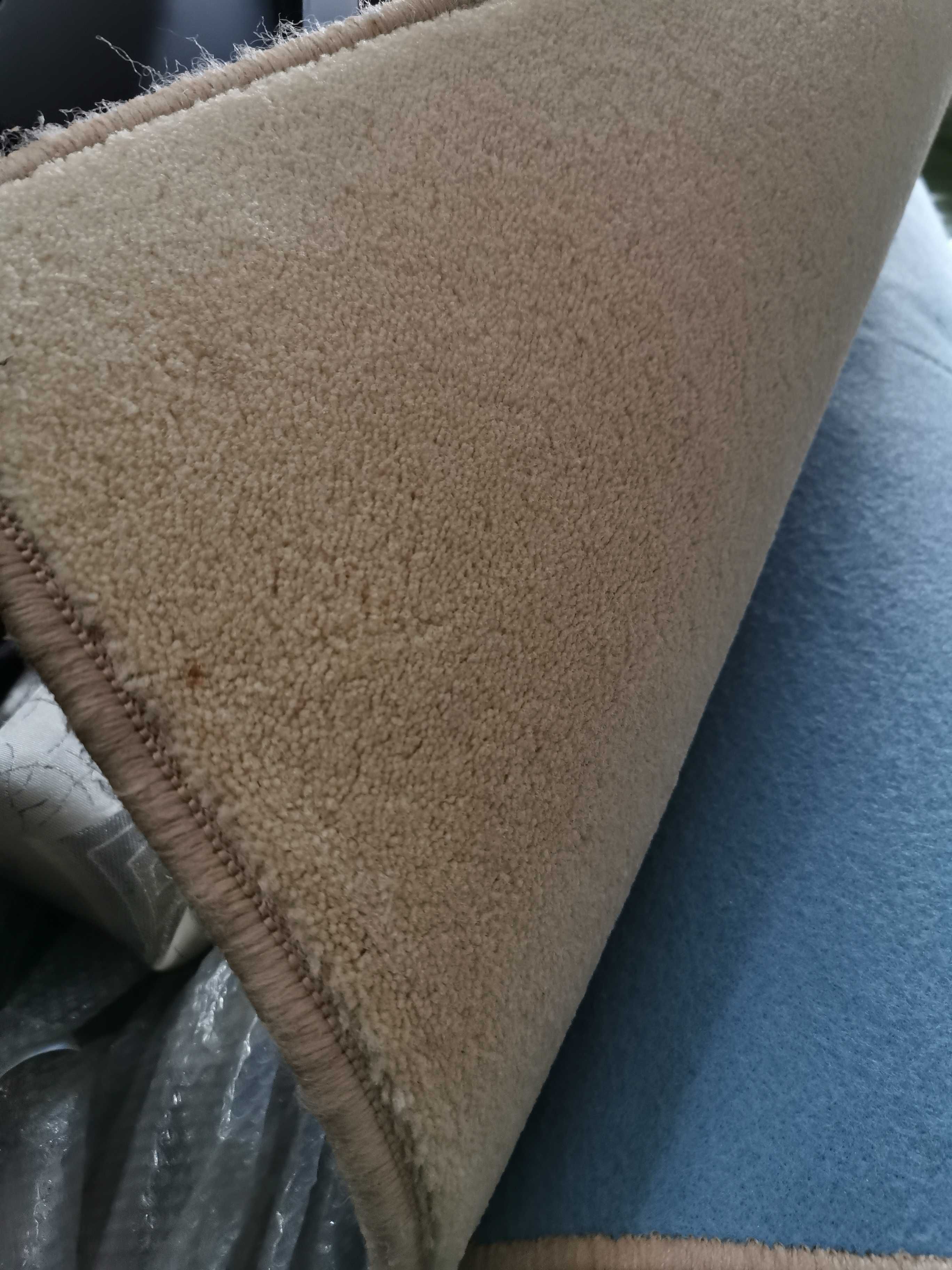 Dywan, wykładzina do biura salonu jasny beż 3x5m obszyta - wyprana!
