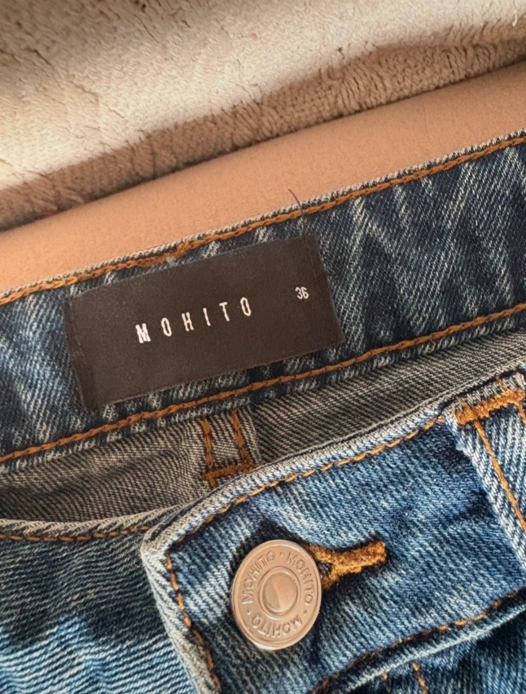 Spodnie damskie jeansy Mohito 36 bawełna  elastan