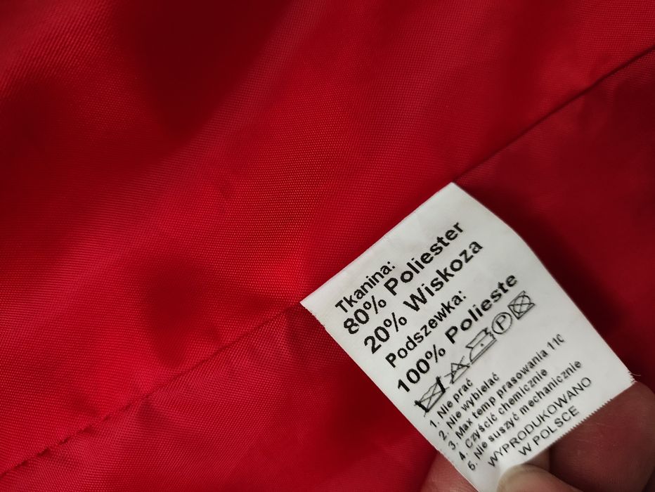Nowy czerwony płaszcz damski zimowy 48 Martex