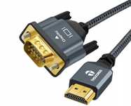 Pleciony i pozłacany kabel HDMI do VGA Thsucords 1M (męski na męski)