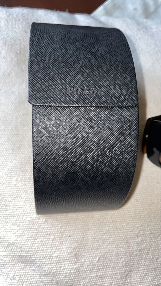 Okulary Prada oryginalne przeciwsłoneczne brązowe etui