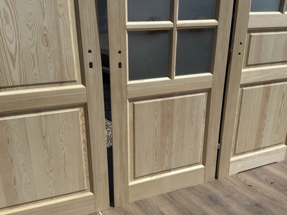 Drzwi lite drewniane wewnętrzne sosnowe NA KAŻDY WYMIAR cała Polska