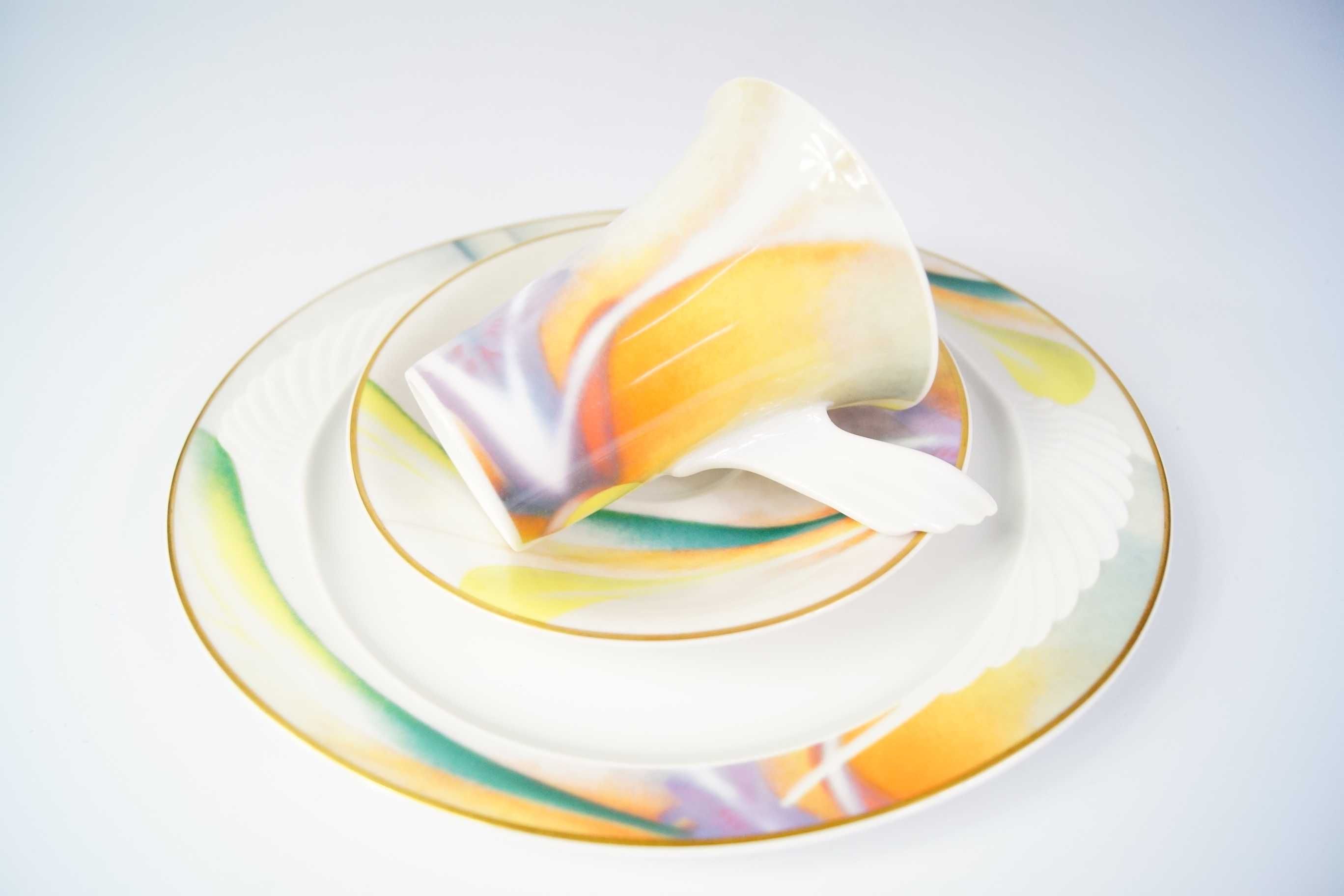 Rosenthal Mythos Versace filiżanka trio zestaw śniadaniowy kawa