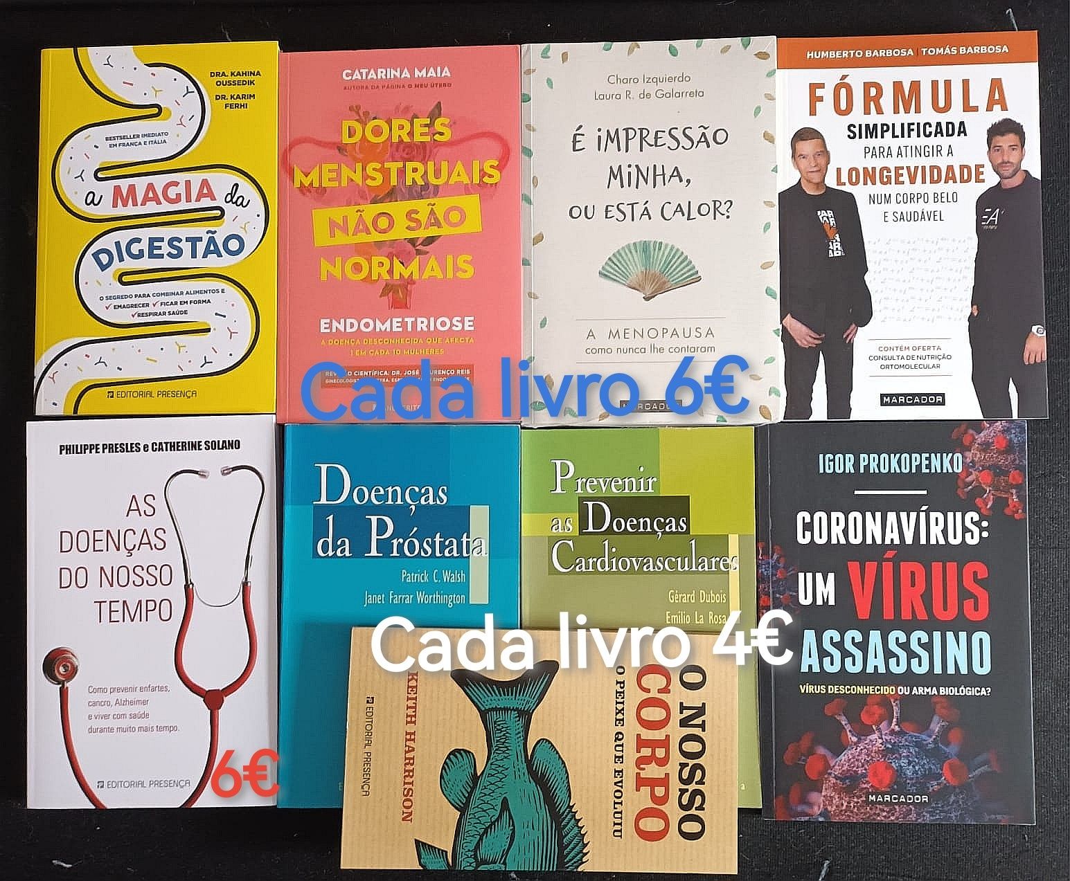 Portes grátis e 10%desconto-NOVOS A ESTREAR-Saúde,pedagogia, cozinha