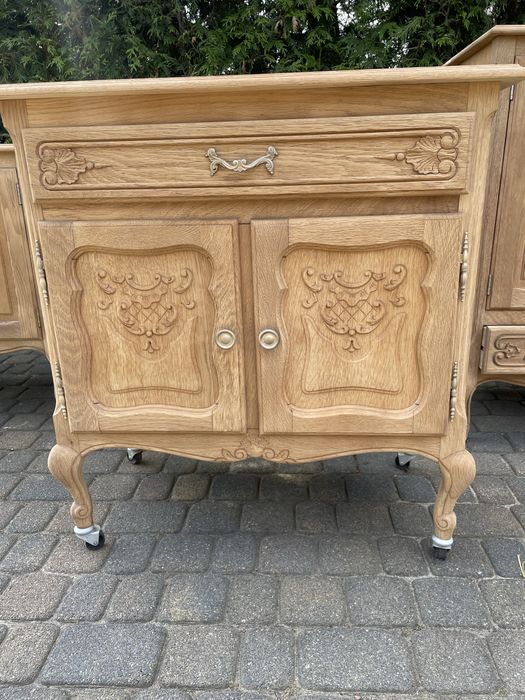 Komoda ludwikowska oczyszczona dąb stan surowy Ludwik XV